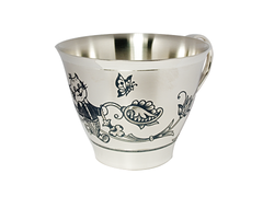 Серебряная чашка детская Котёнок 40080065А05